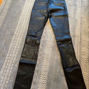 Helmut Lang leather leggings